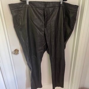 Elloqui Sleek Faux Leather Pants - Size 26 NET